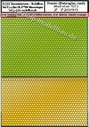 Z 72099 - Fensterfolie (Butzenglas, rund, grün und gelb)