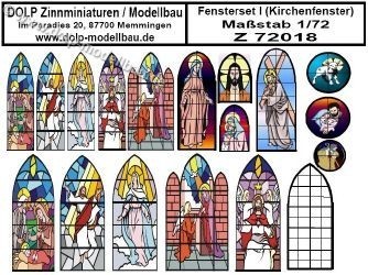Z 72018 - Fensterfolien Set 01 (Kirchen I, farbig)